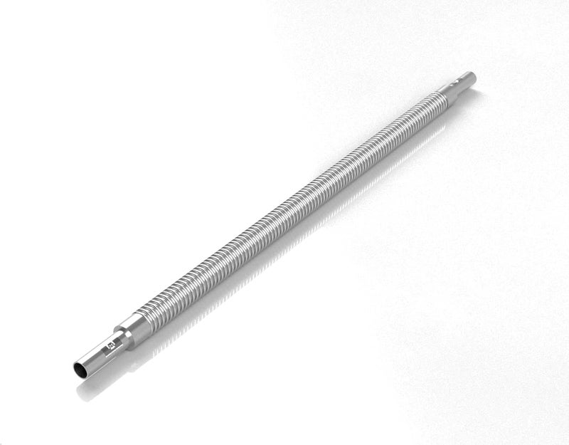 BROWNIAN MOTION TECHNOLOGY 1/4" OD Tube Small Size Bellow Hose fit swagelok Compression Fittings (tube ending = 1/4", end to end length = 2 feet / 2ft or 610mm) - Image 1